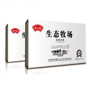 生態(tài)牧場(chǎng)奶味飲品白色木盒250mlx12