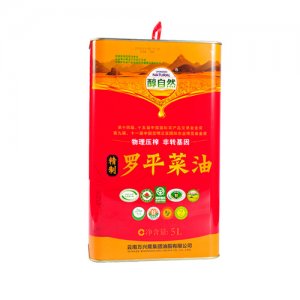醇自然菜籽油一級(jí)5L鐵罐裝
