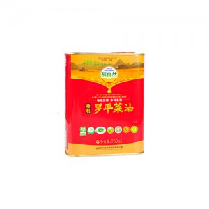 醇自然菜籽油一級(jí)0.75L鐵罐裝