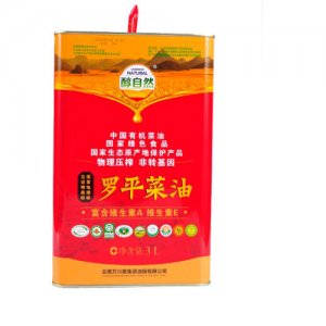 醇自然菜籽油一級(jí)3L鐵罐裝