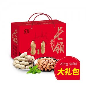 長領(lǐng)禮盒裝烘炒貨帶殼堅(jiān)果9小袋裝2010g