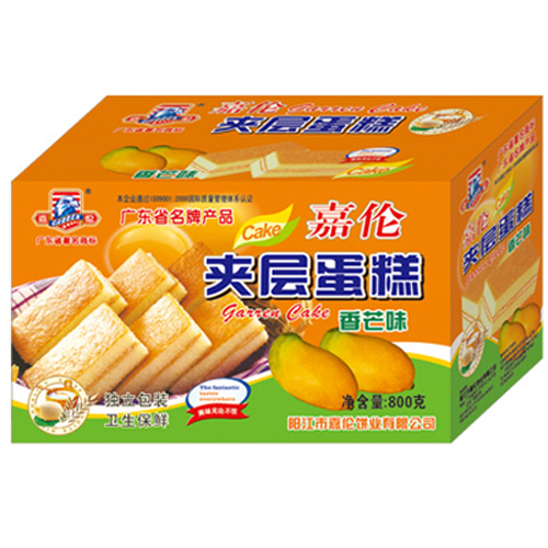 嘉倫夾層蛋糕（香芒味）oem貼牌,讓您擁有自己的品牌