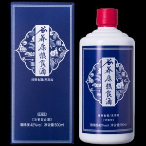 42度谷養(yǎng)康糧食酒優(yōu)級藍(lán)500ml白酒