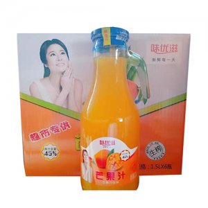 味優(yōu)滋生榨芒果汁汁飲料1.5Lx6瓶