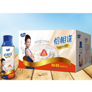 恰相逢草莓燕麥風(fēng)味酸奶飲品355mlx15罐箱裝