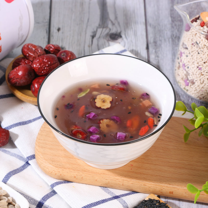 火龍果堅(jiān)果速溶藕粉羹即食營養(yǎng)代餐粥400克/罐貼牌定制