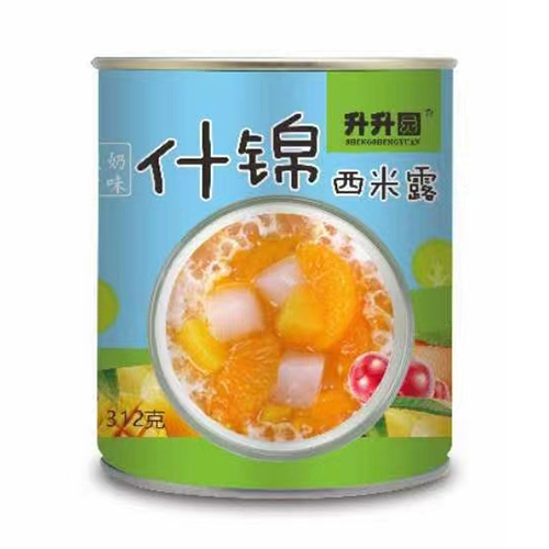 什錦西米露水果罐頭貼牌代加工定制,嚴格把控產(chǎn)品品質(zhì)