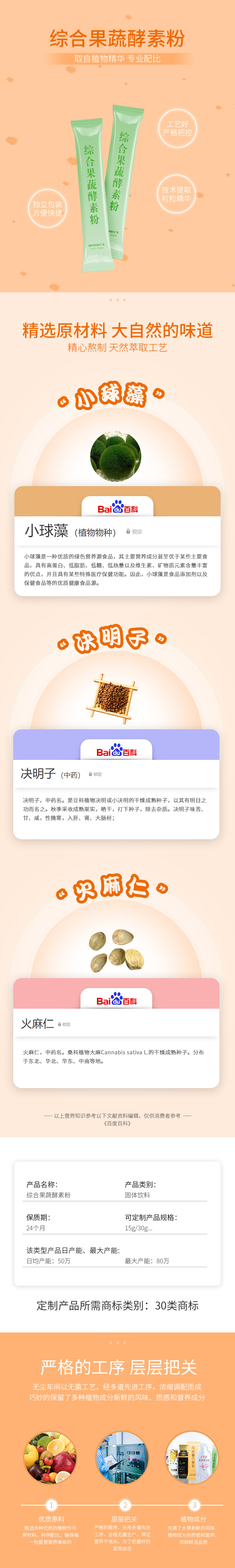 綜合果蔬酵素粉OEM/ODM 廣州固體飲料貼牌定制廠家