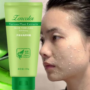 正彩面部深層清潔磨砂膏溫和去死皮身體搓泥寶蘆薈去角質啫喱貼牌OEM/ODM