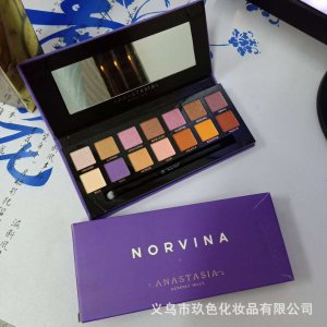 NORVINA BEVERLY HILLS14色紫色絨布眼影盤(pán)可OEM/ODM代工