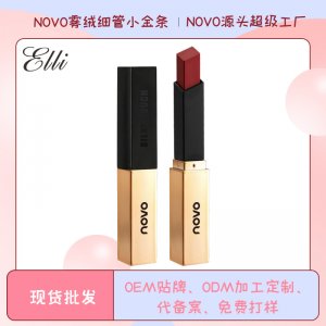 愛(ài)莉NOVO5266霧絨細(xì)管小金條口紅OEM/ODM代加工