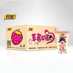 檸喀草莓草莓奶茶風味飲料300mlx40杯OEM代加工