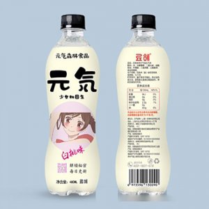 元?dú)馍质称诽K打氣泡水白桃味480mlOEM代加工