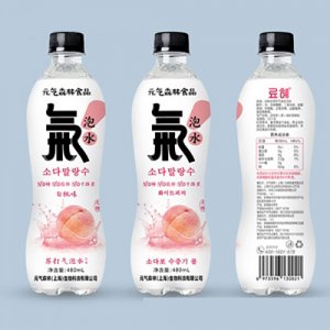 元?dú)馍质称诽K打氣泡水白桃味OEM代加工
