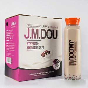 加滿多紅豆椰汁植物蛋白飲料868mlx6瓶OEM代加工