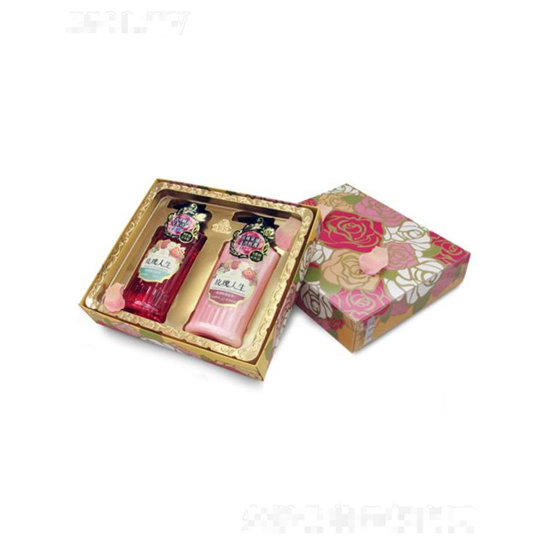 美吾發(fā)玫瑰人生鎏金彩繪禮盒 洗護(hù) 475ml*2氨基酸疊加養(yǎng)護(hù)