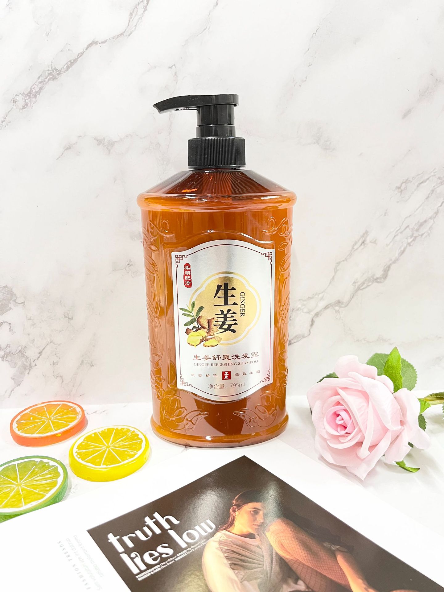 若欣涵生姜舒爽洗發(fā)露795ml洗發(fā)水去屑止癢OEM代工廠(chǎng)
