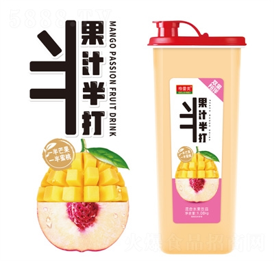 格蕾美半打復(fù)合果汁飲料1.5千克芒果汁蜜桃汁OEM代加工