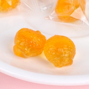 廠家直銷(xiāo) 芒果味水晶軟糖 爆漿糖果 零食現(xiàn)貨批發(fā) 可貼 可代