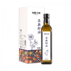 亞麻籽油禮盒一級(jí)冷榨植物油500ml*2瓶OEM代加工